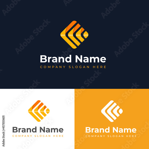 Modern business creative logo concept for technology construction business