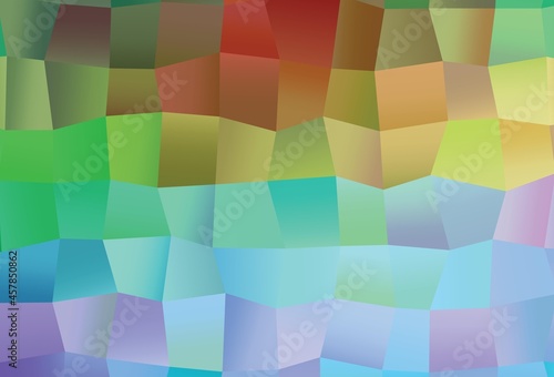 Light Multicolor  Rainbow vector layout with rectangles  squares.