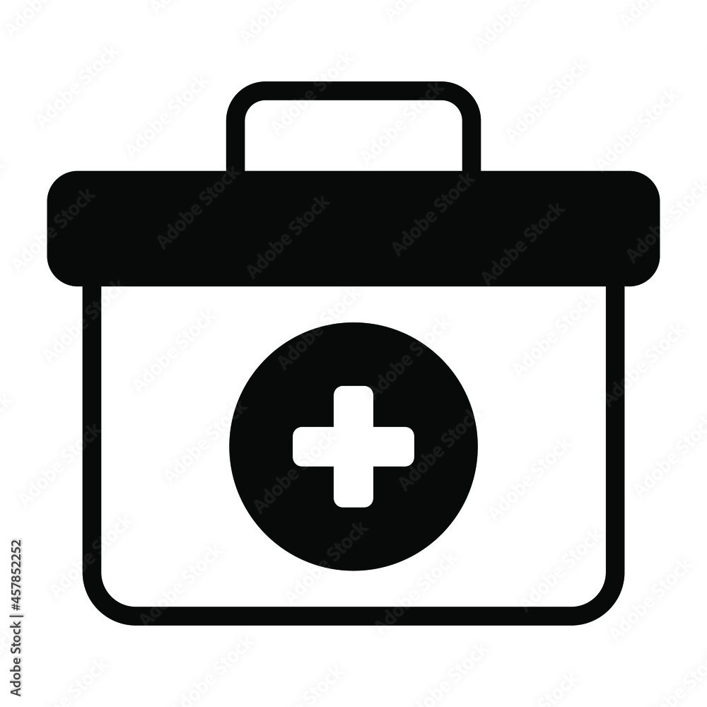 first aid kit black filled icon, healthcare and medical icon. first aid kit black filled icon, healthcare and medical icon.