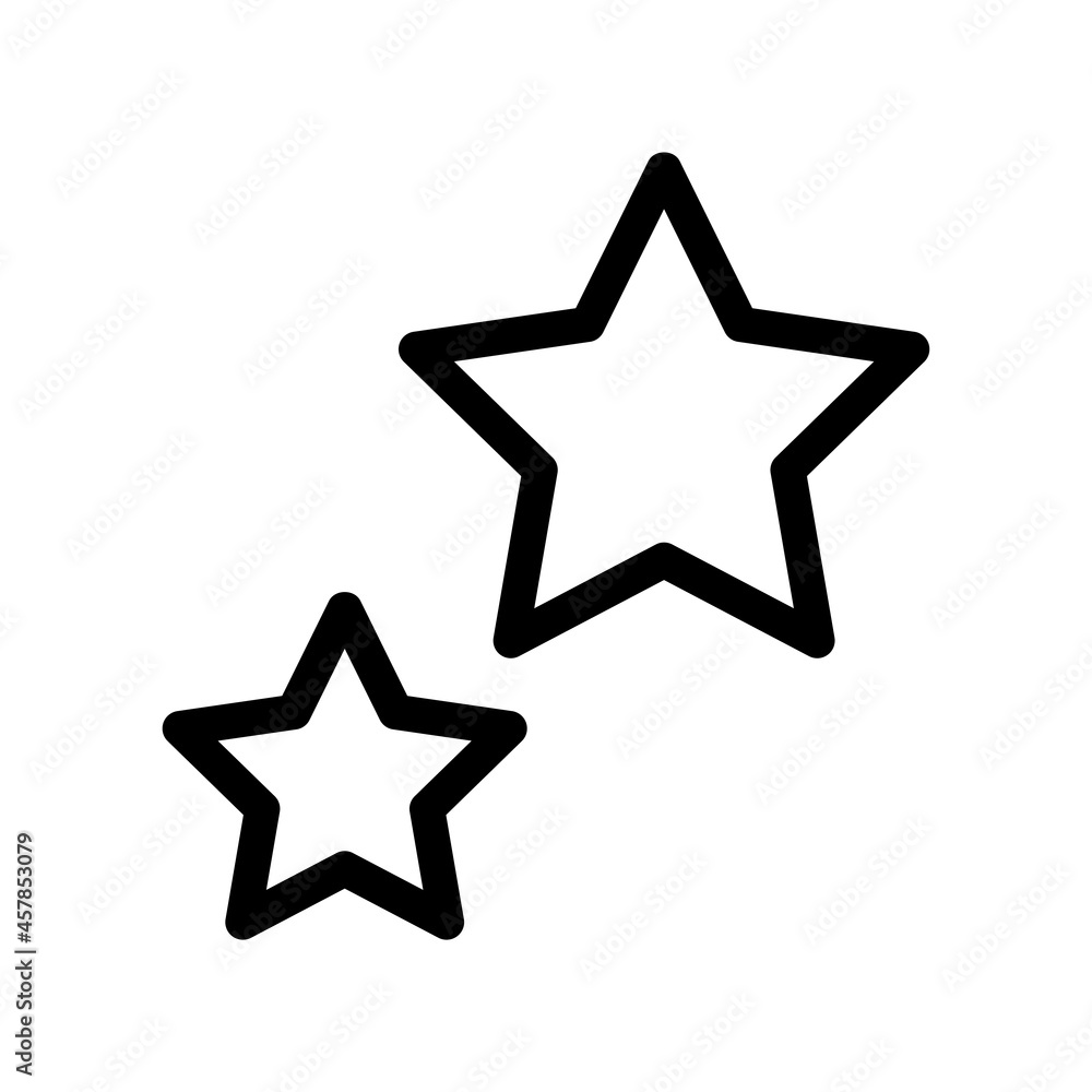 二つの星のアイコン Two Stars vector icon 二つの星のアイコン Two Stars vector icon