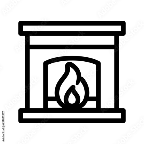 暖炉のアイコン　fireplace vector icon