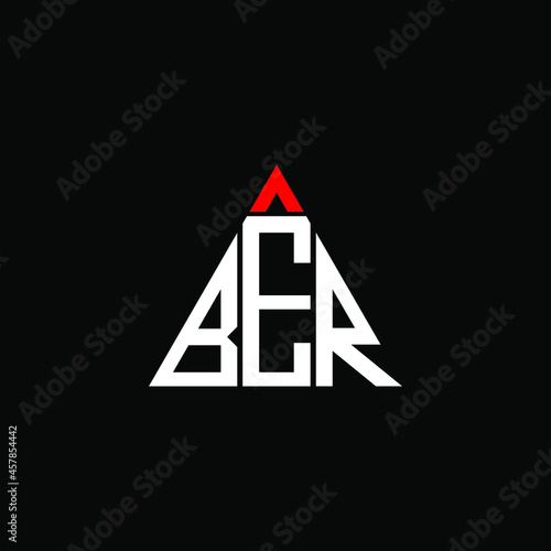 BER letter logo creative design. BER unique design
