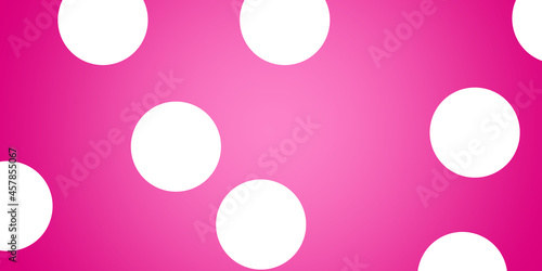 stylish trendy bright pink magenta colored background with large circles, polka dots