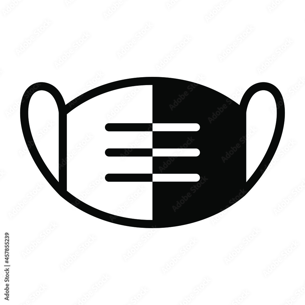 surgical mask, face mask black filled icon, healthcare and medical icon. surgical mask, face mask black filled icon, healthcare and medical icon.