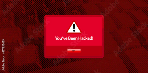 Futuristic Digital Technology Vector Background. Cyber Attack, Ransomware, Malware, Scareware Concept