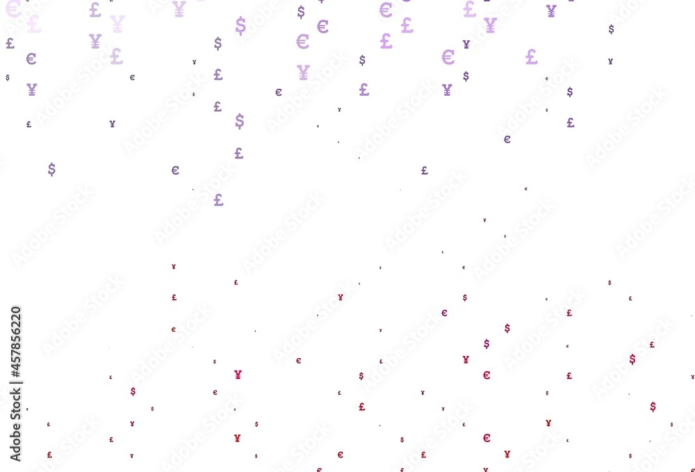 Light Purple vector template with EUR, JPY, GBP.