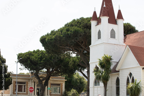 Daytime view of the historic downtown area of Lompoc, California, USA. photo