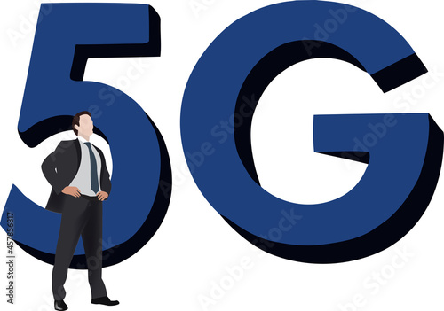 Important distinguished person looks at the magnitude of 5G