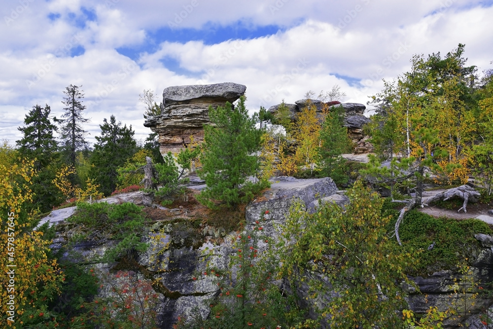 Rocks-megaliths Big Turtle and Feathered Guardian in the Kamenny Gorod tract