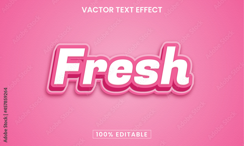 Fresh editable 3d text effect 