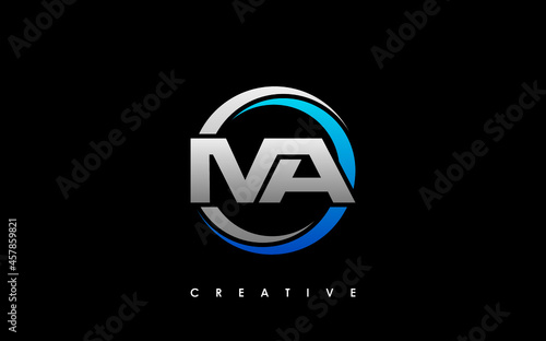 MA Letter Initial Logo Design Template Vector Illustration