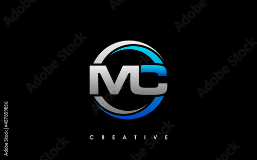 MC Letter Initial Logo Design Template Vector Illustration