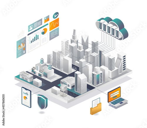 Smart city security with cloud server data analyst