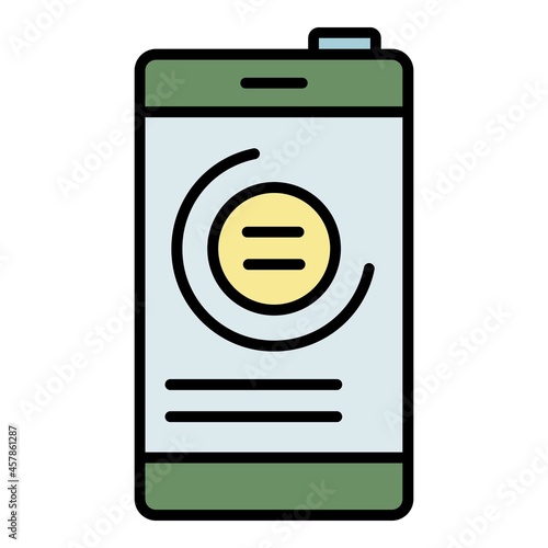 Steps count apps icon. Outline steps count apps vector icon color flat isolated