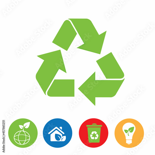 Environment and recycle icons. Vector
 photo