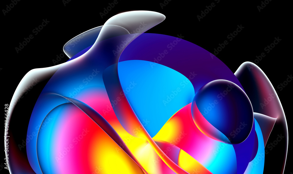 3d render of abstract art 3d background with surreal organic substance ...