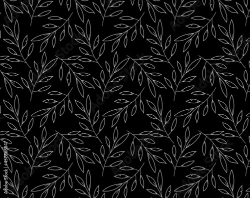 Wallpaper Mural seamless pattern with leaves Torontodigital.ca