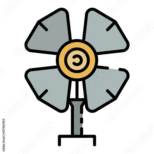 Cinema spot light icon. Outline cinema spot light vector icon color flat isolated