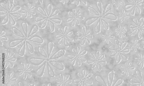 gray daisies pattern background.