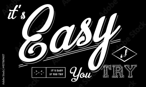 white vector lettering in vintage style on a black background