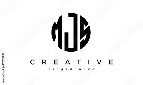 Letter MJS creative circle logo design vector photo
