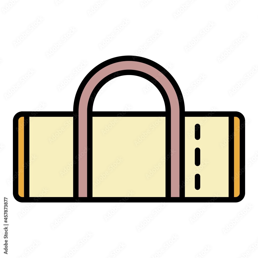 Sport bag icon. Outline sport bag vector icon color flat isolated Sport bag icon. Outline sport bag vector icon color flat isolated