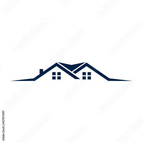 Real estate logo icon flat vector simple isolated illustration signage template design trendy.