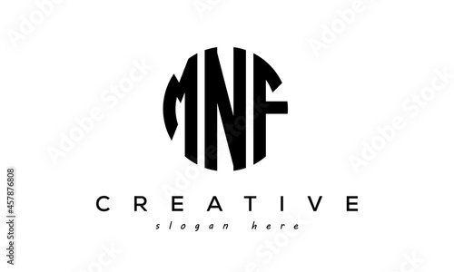 Letter MNF creative circle logo design vector photo