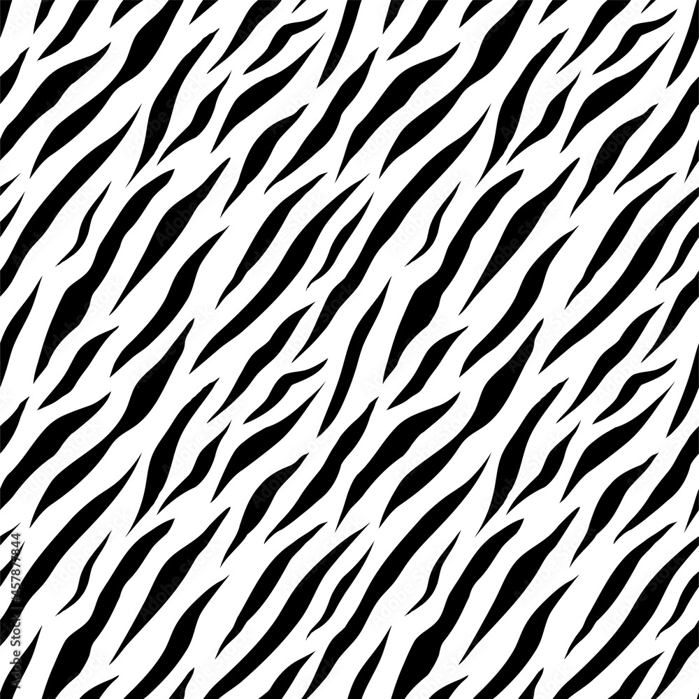 Vector seamless background. Animal tiger pattern. Fabric textile print. Black white color Vector seamless background. Animal tiger pattern. Fabric textile print. Black white color