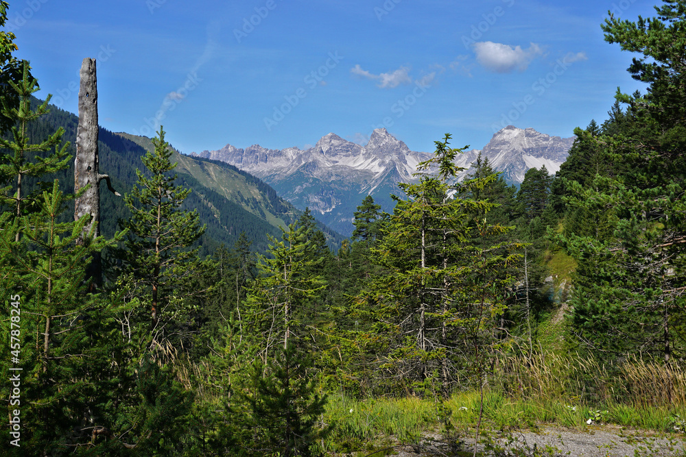 Blick zur Hornbachkette im Lechtal, Österreich, Tirol, Standort: Hahntennjoch-Passstraße