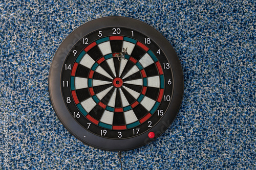 Hitting a 180 on a soft-tip dart board