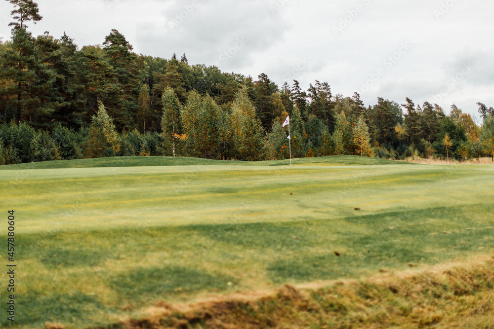 Swedish golf course at the end of the summer 