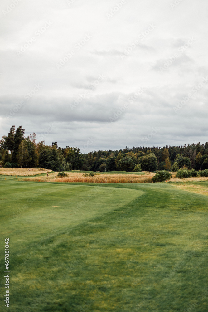 Swedish golf course at the end of the summer Swedish golf course at the end of the summer