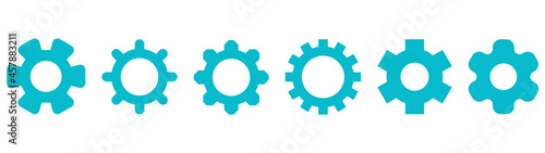 gear, a set of different gears, a mechanism in technology