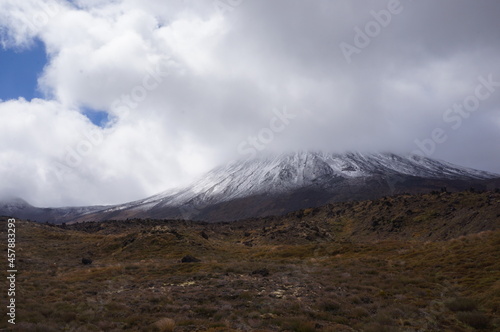 Ngauruhoe Volcano in Tongariro National Park in New Zealand