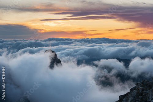 Fototapeta Naklejka Na Ścianę i Meble -  Summer sunsets and sunrises in poland and slovakian high tatras mountains