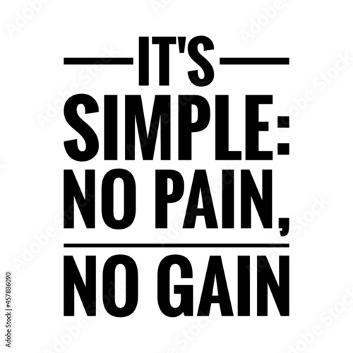 Wallpaper Mural ''It's simple: No pain, no gain'' Quote Illustration Torontodigital.ca