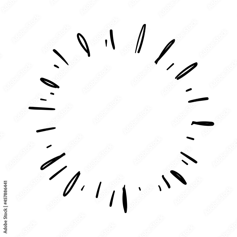 Sunburst doodle. Star, firework explosion. Hand drawn vector Illustration. Sunburst doodle. Star, firework explosion. Hand drawn vector Illustration.