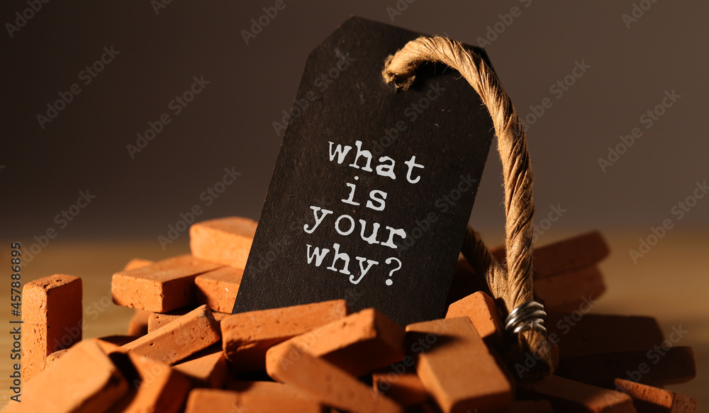 Question mark. Motivational Image. Inspirational Background. What is your why. Find your Why. Know your why. - obrazy, fototapety, plakaty 