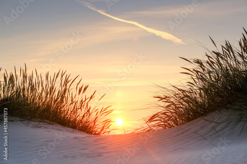 Foto Gorgeous Sunset on the Coast of northern Jutland, Denmark, Europe