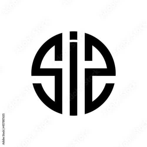 letter SIS circle logo design vector illustration
