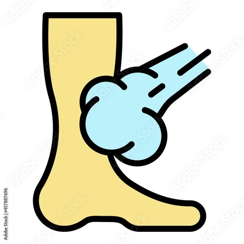 Leg mite spray icon. Outline leg mite spray vector icon color flat isolated