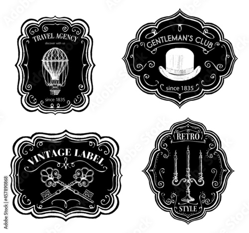 Vintage labels or stickers, royal gentlemen club