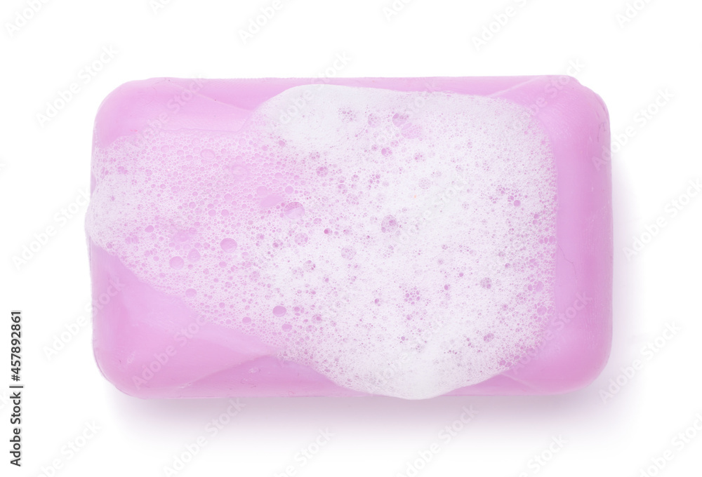 pink soap bubble isolated on a white background close up pink soap bubble isolated on a white background close up