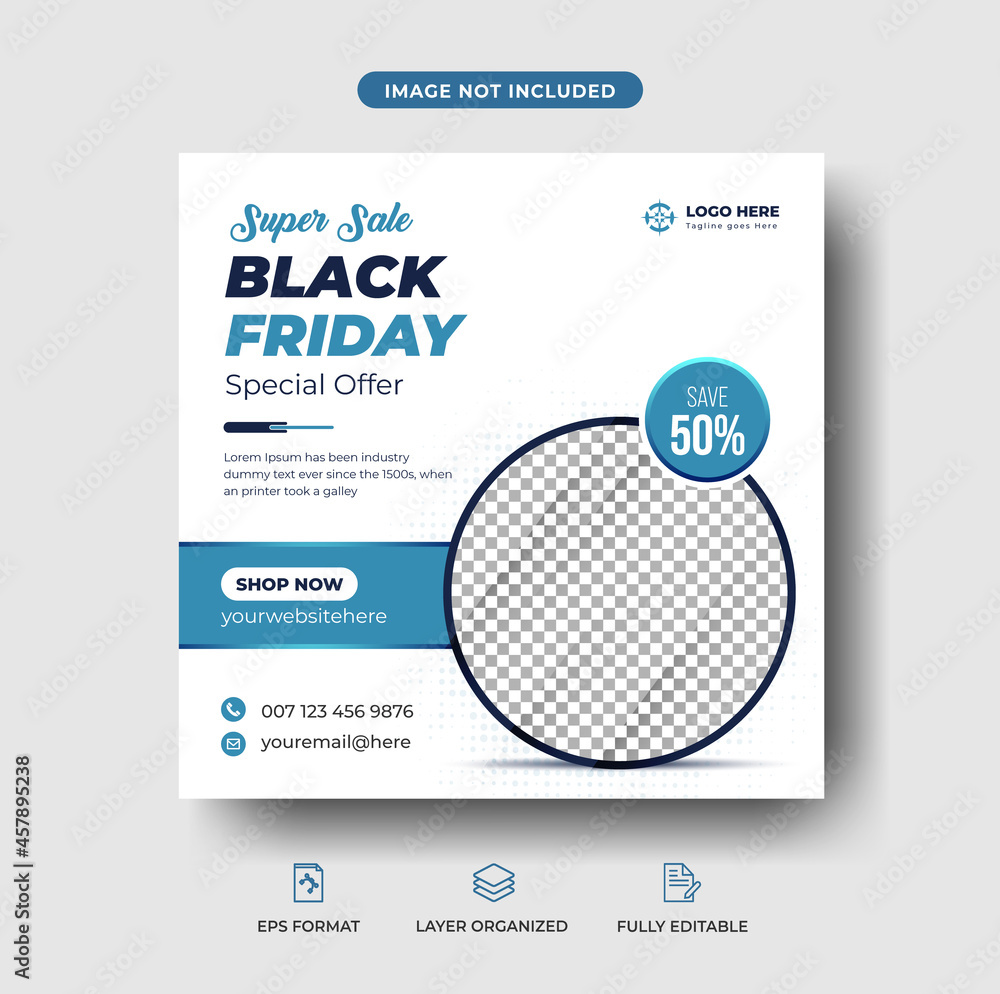 Black friday super offer fashion sale promotion social media post or web banner and square flyer poster template Premium Vector Black friday super offer fashion sale promotion social media post or web banner and square flyer poster template Premium Vector