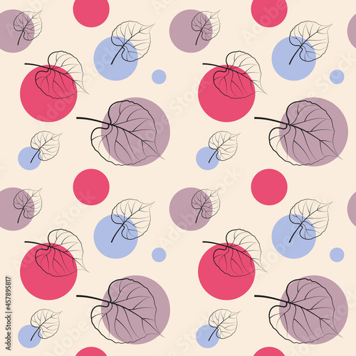 Bright autumn pattern with leaves. Autumn. Pattern. Autumn background.