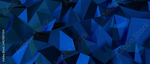 Geometric blue ice low poly background