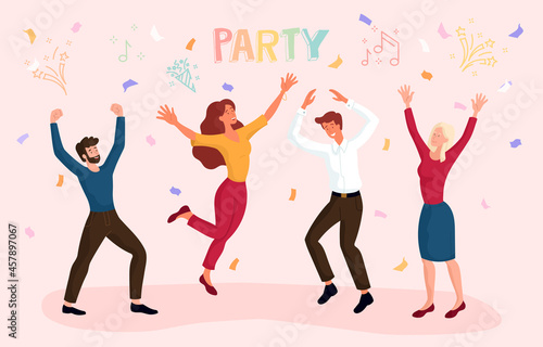 People celebrating holiday concept