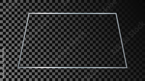 Wallpaper Mural Silver glowing trapezoid shape frame Torontodigital.ca