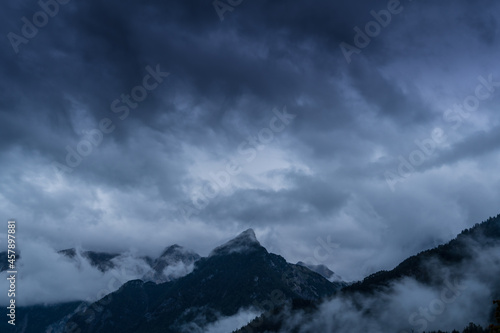 Epic Mountain Clouds Mist in Austria at Sunset Sunrise © Neil